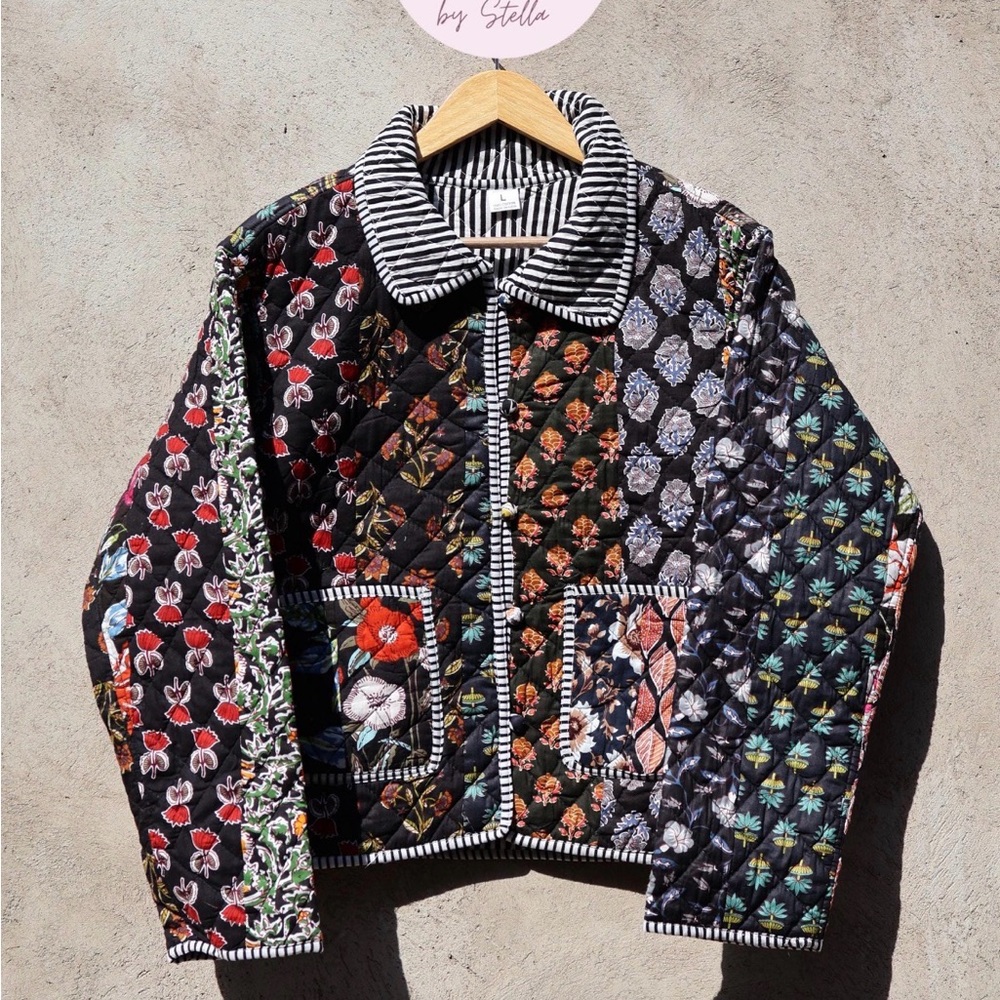 NWT Free People Patchwork Quilted Jacket